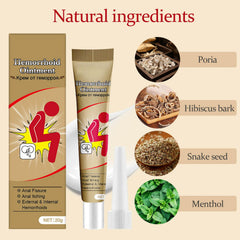 Kunnozz hemorrhoid cream texture close-up of creamy formula.