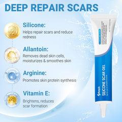 Kunyle silicone scar gel on new scar during daily routine