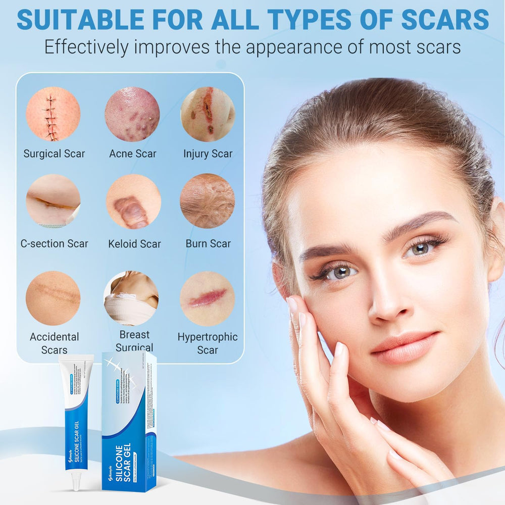 Kunyle silicone scar gel on skin with non-greasy finish