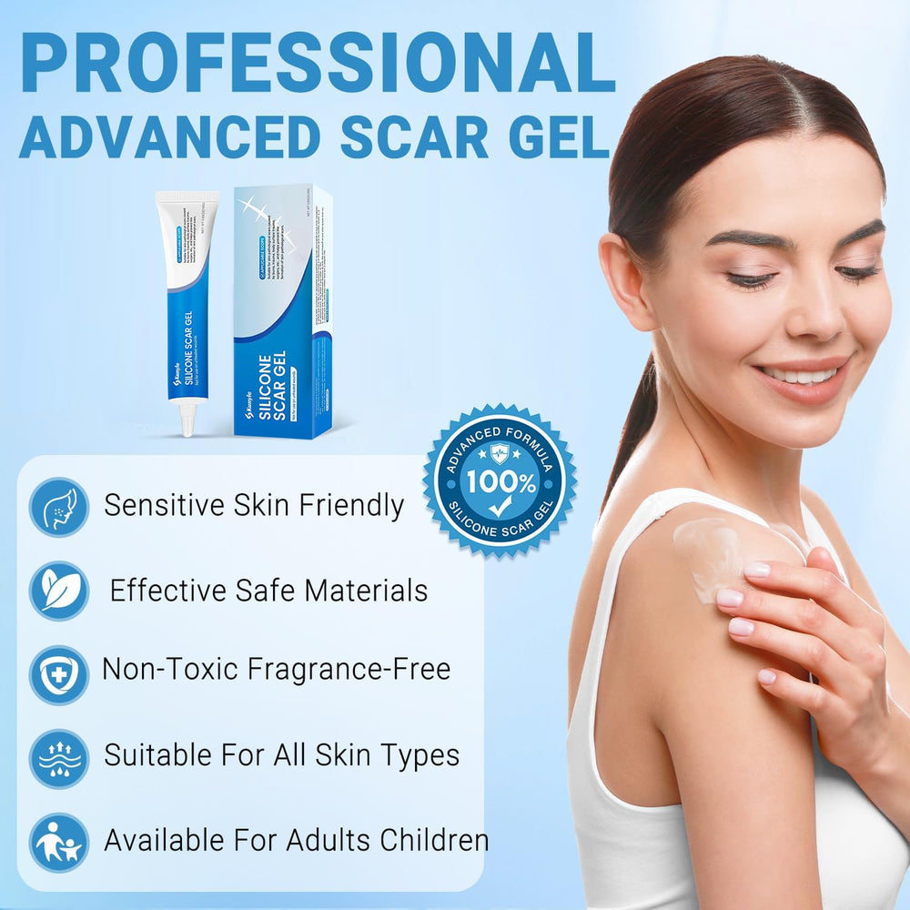 Kunyle silicone scar gel close-up texture shows smooth absorption