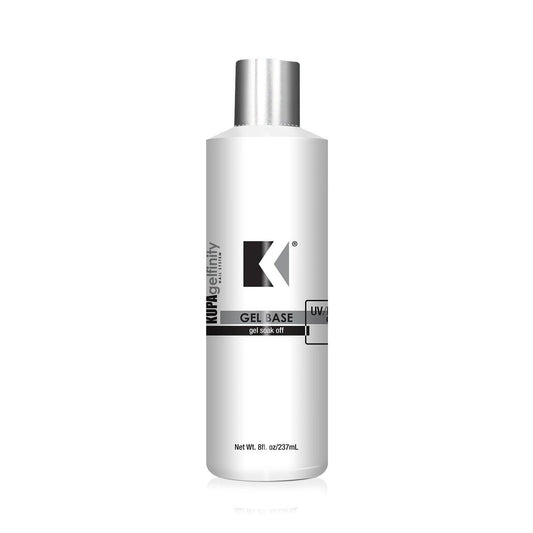 KUPA GelFinity base coat 8oz bottle for strong adhesion and smooth application.