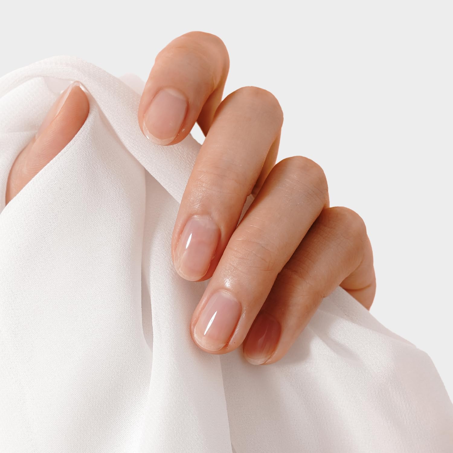 Protected nail close-up showing strengthened barrier with GelFinity.