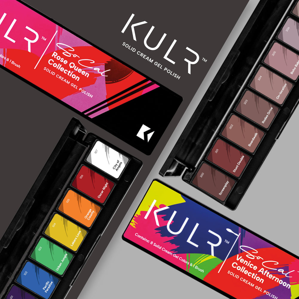 KUPA KULR Canyon Cream bottle supports crisp lines for nail art.
