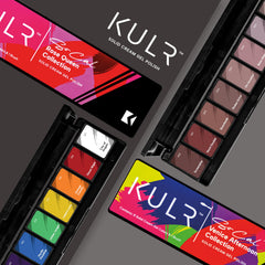 Packaging of KUPA KULR Venice Afternoon collection with included brush