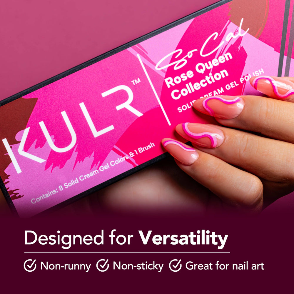 Rose Queen finish shown as chip-resistant long-wear result.