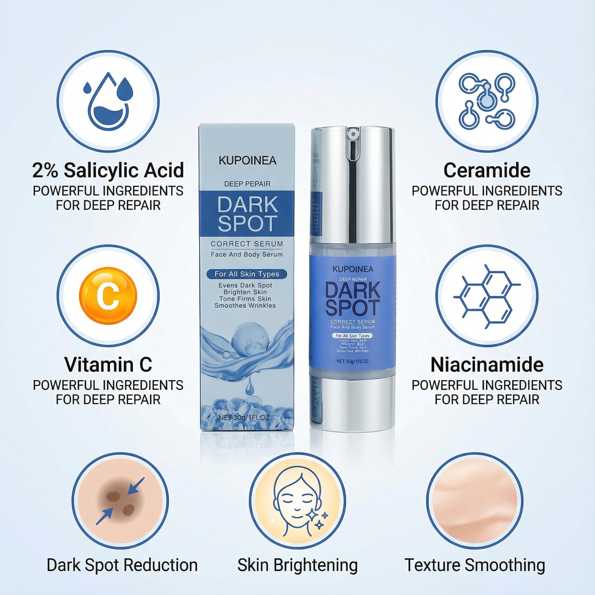 KUPOINEA Dark Spot Remover for day and night routine encourages ongoing care