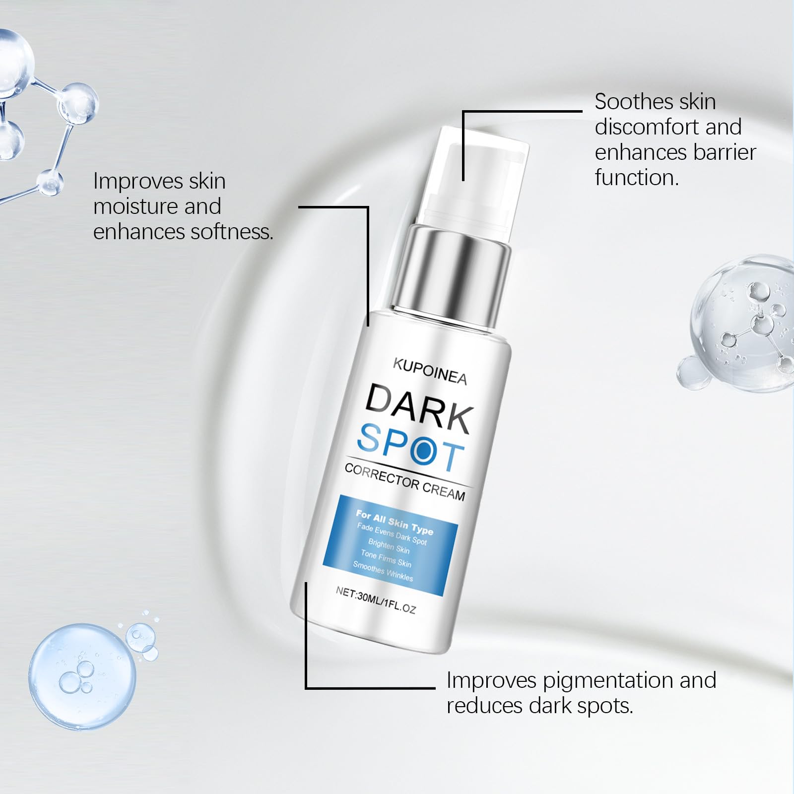 KUPOINEA Retinol Cream applied on arm and decolletage area for body spot targeting
