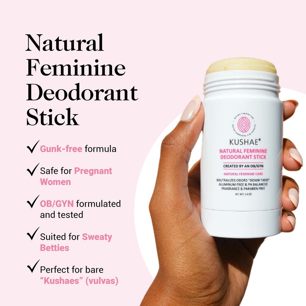 Kushae deodorant stick application glide for smooth daily use.