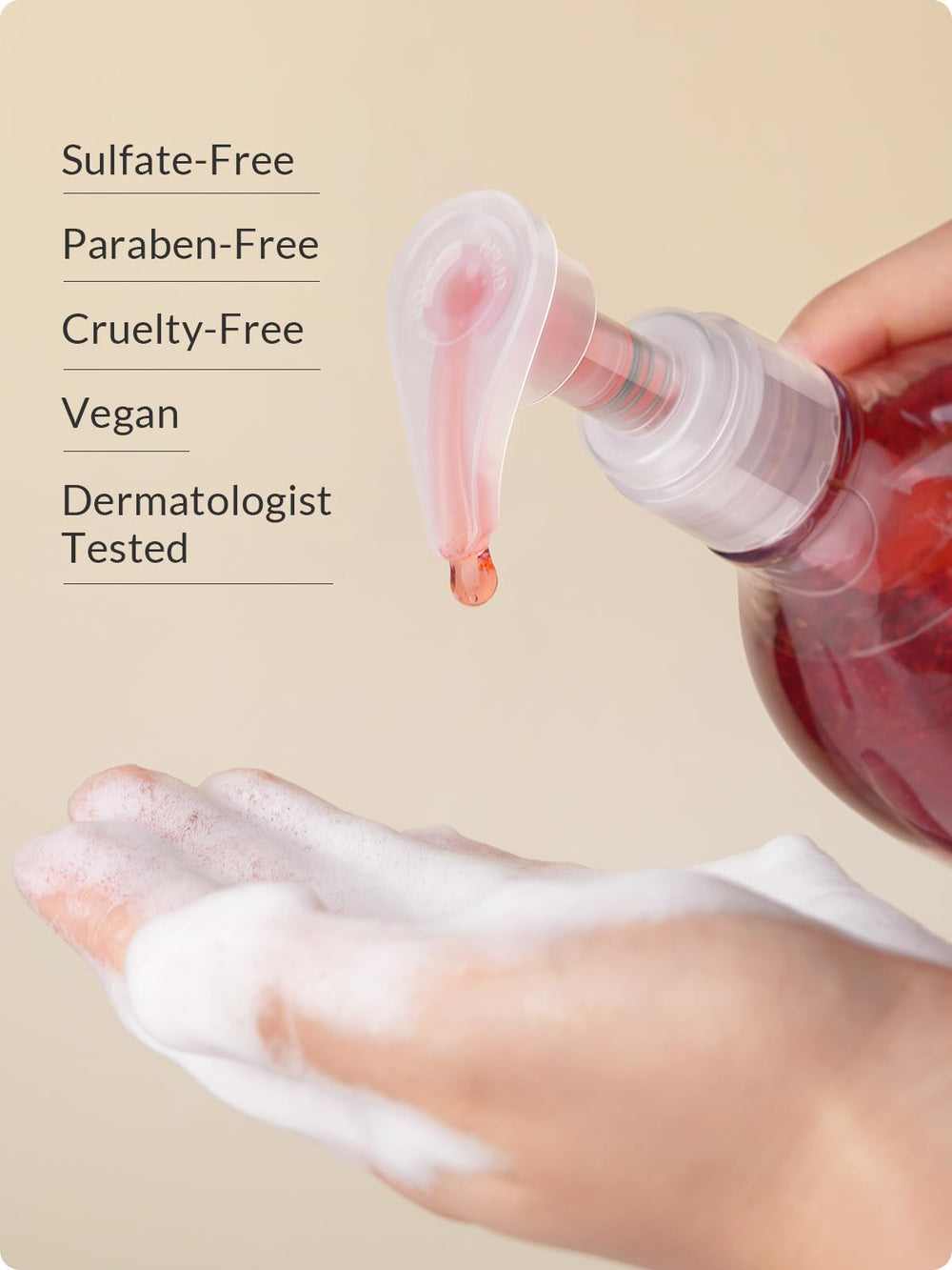 Kustie Pomegranate Jam Body Wash with Centella Asiatica Licorice for soothing hydration