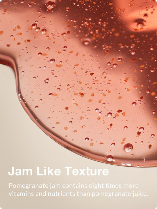 Kustie Pomegranate Jam Body Wash with real strawberry seeds for gentle exfoliation