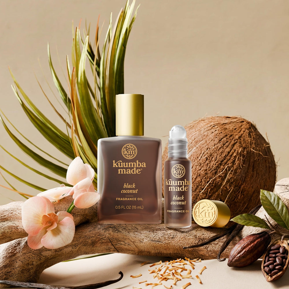 Kuumba Made Black Coconut fragrance oil skin-friendly base supports comfortable wear.