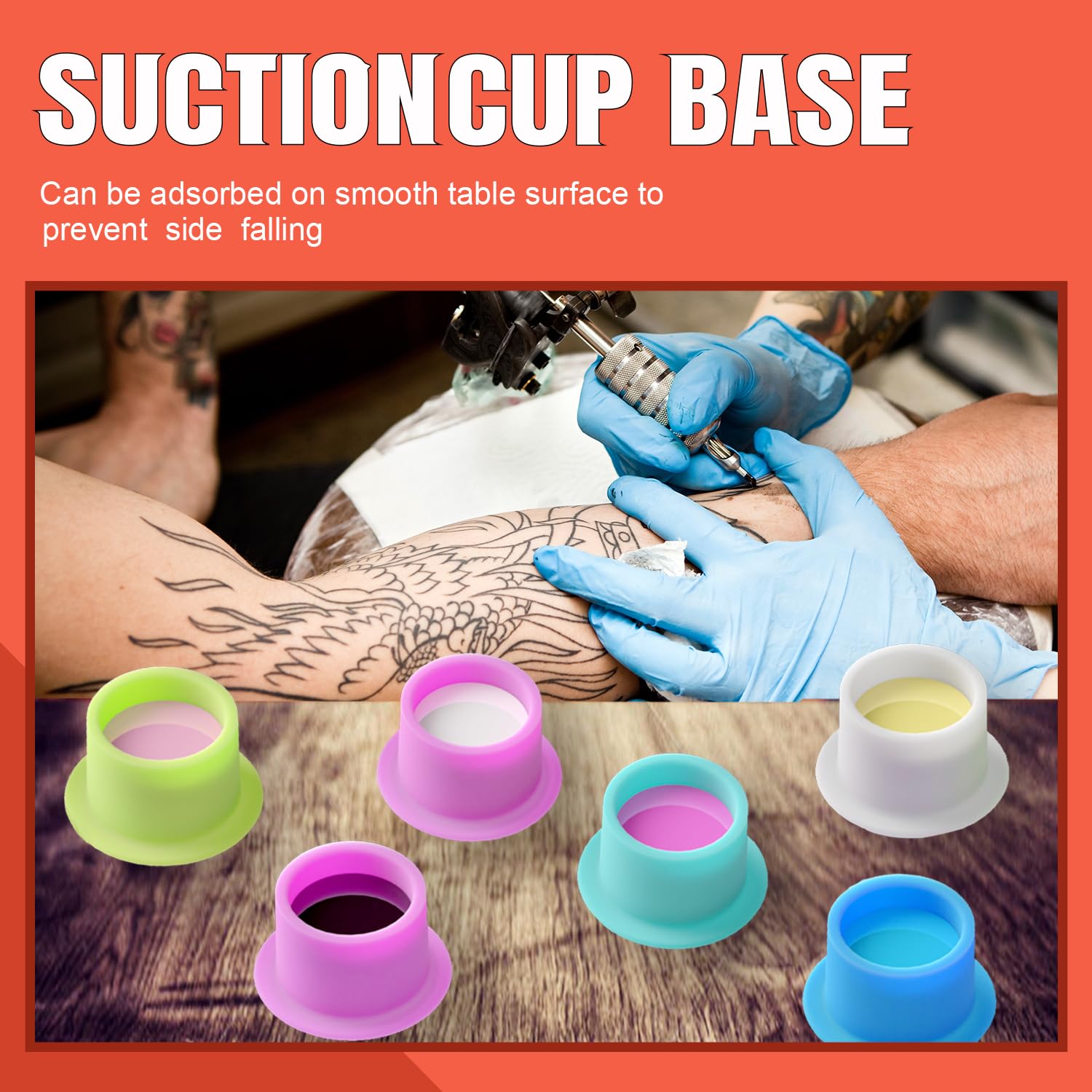KVM green pigment cup disposable silicone design for color management
