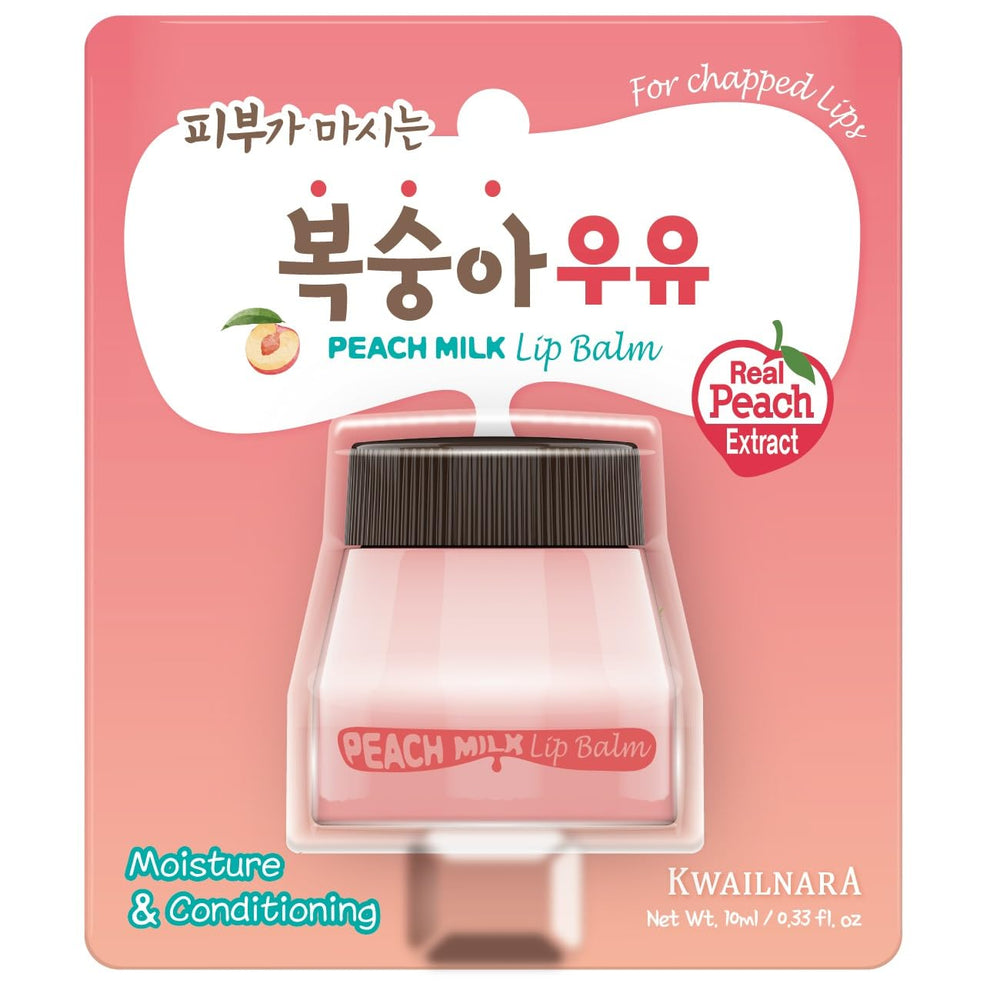 Kwailnara Milk Lip Balm with Royal Jelly provides hydration for soft, nourished lips.