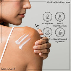 Kwailnara WELCOS Banana Milk routine setup for daily shower and moisturizer.