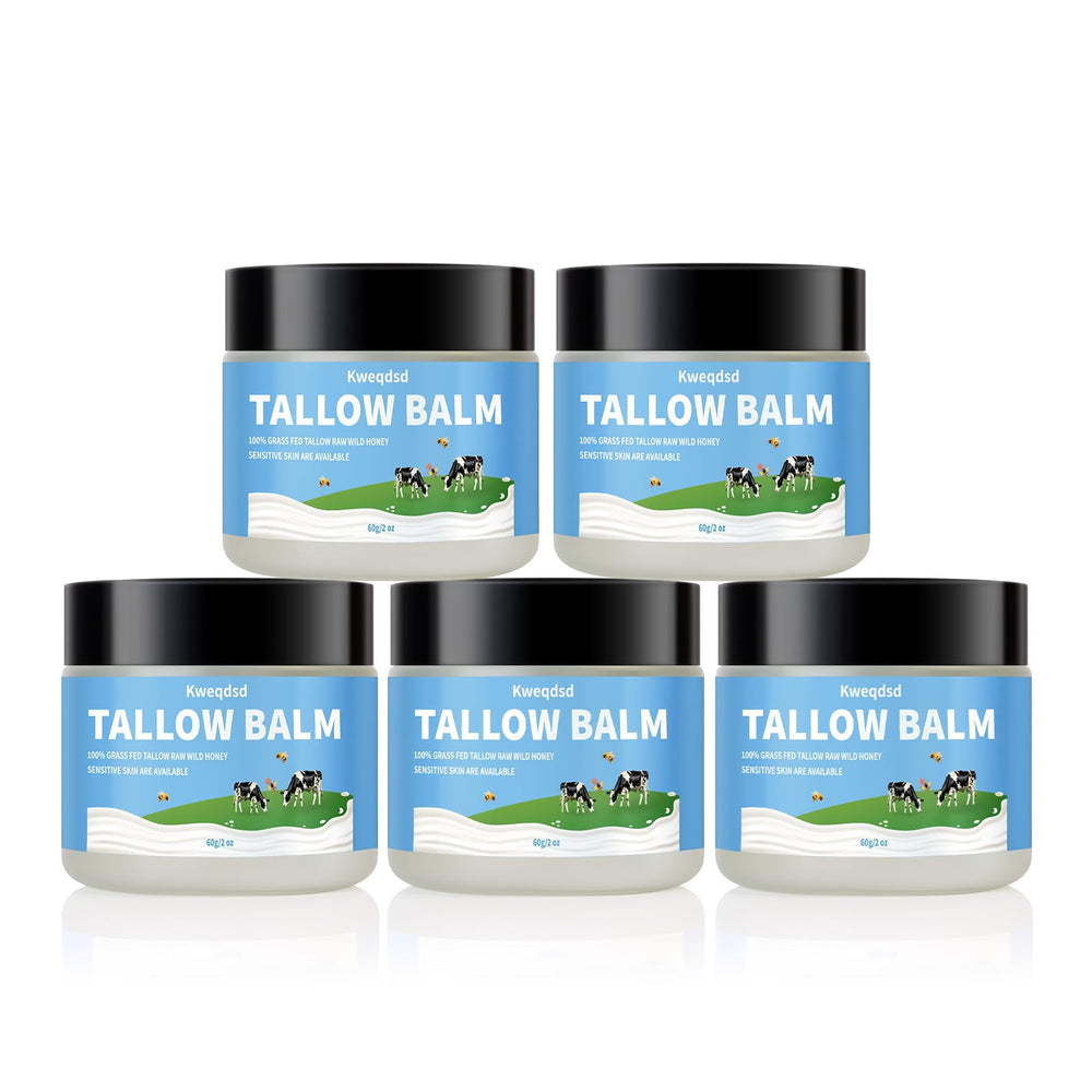 Kweqdsd beef tallow balm jar front view for daily hydration