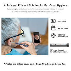 KWYBOW Note5 endoscope diameter 3-2mm fits small ear canals.