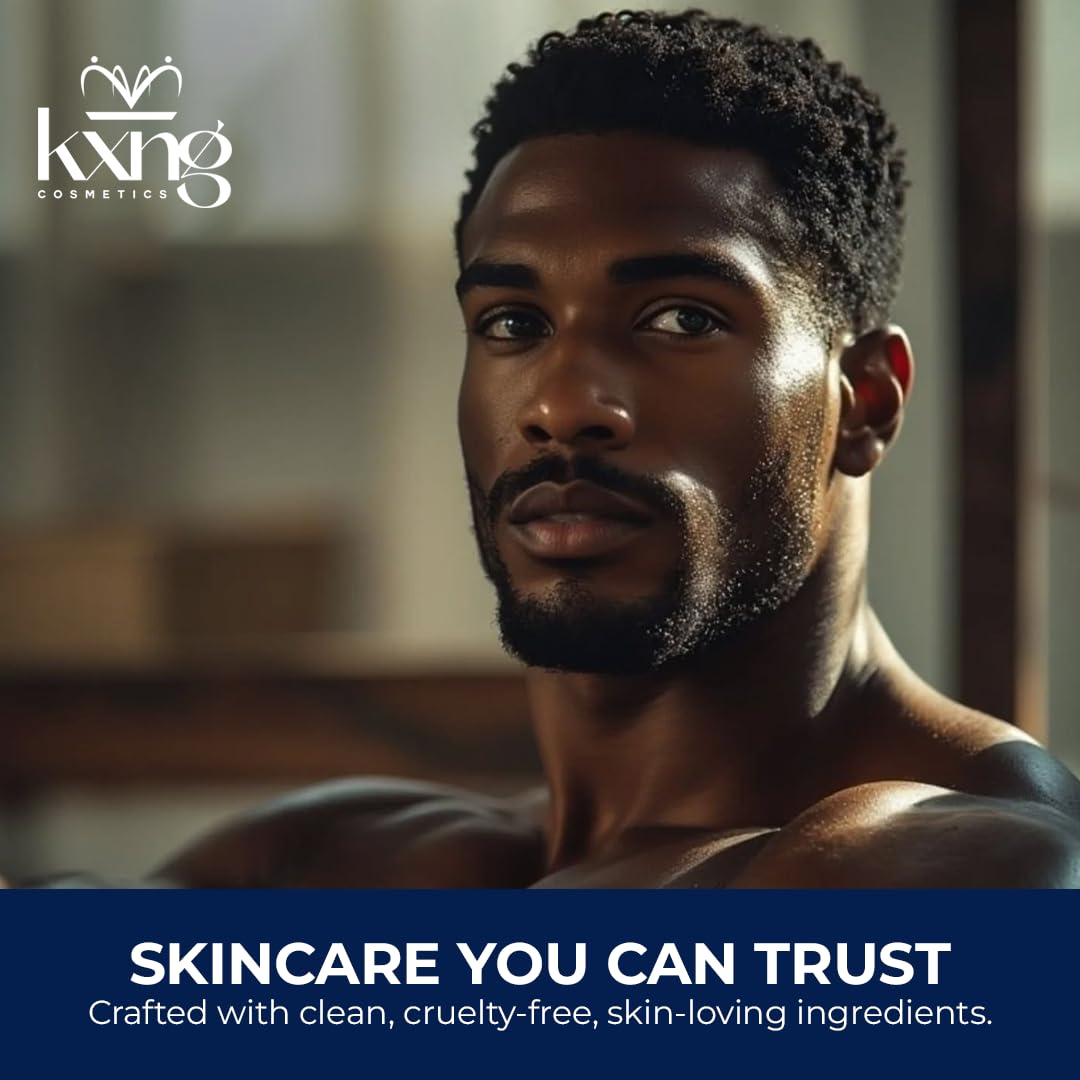 KXNG Cosmetics Organic Ingredients blend emphasizes nourishing oils for radiant skin.