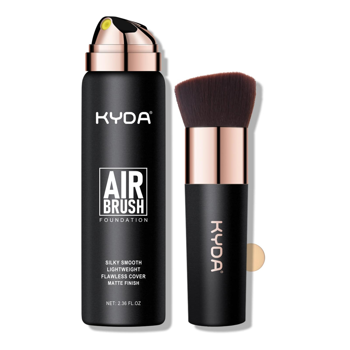 KYDA AirBrush Foundation Spray bottle ready for even, natural coverage.