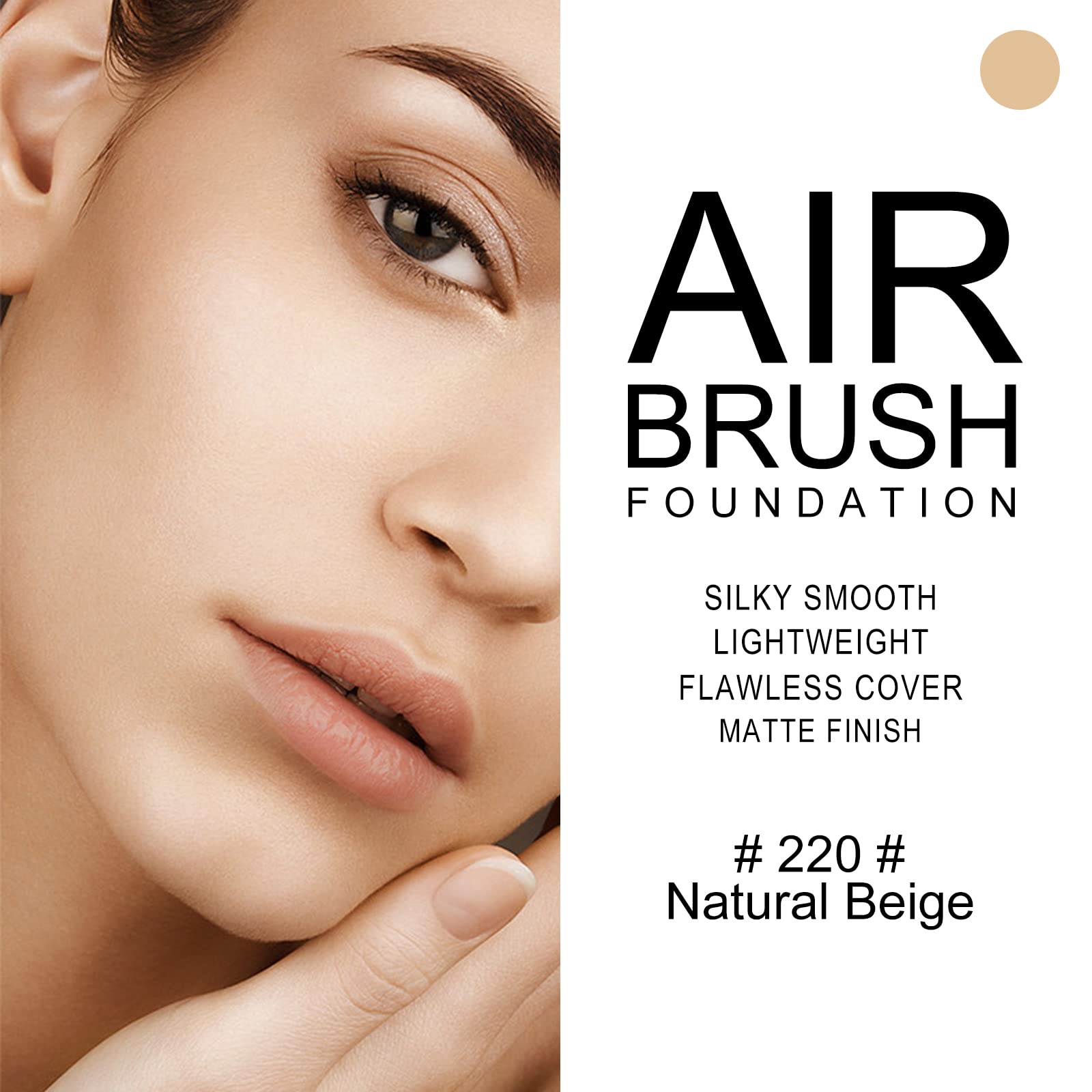 KYDA foundation brush application for smooth, crease-free makeup.