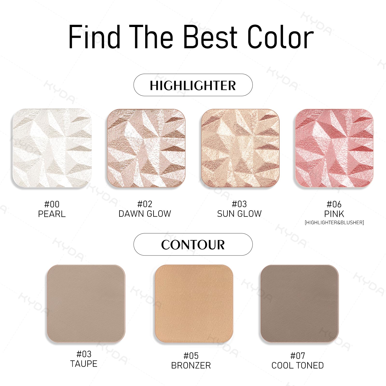 KYDA baked powder texture feels light and breathable on the skin