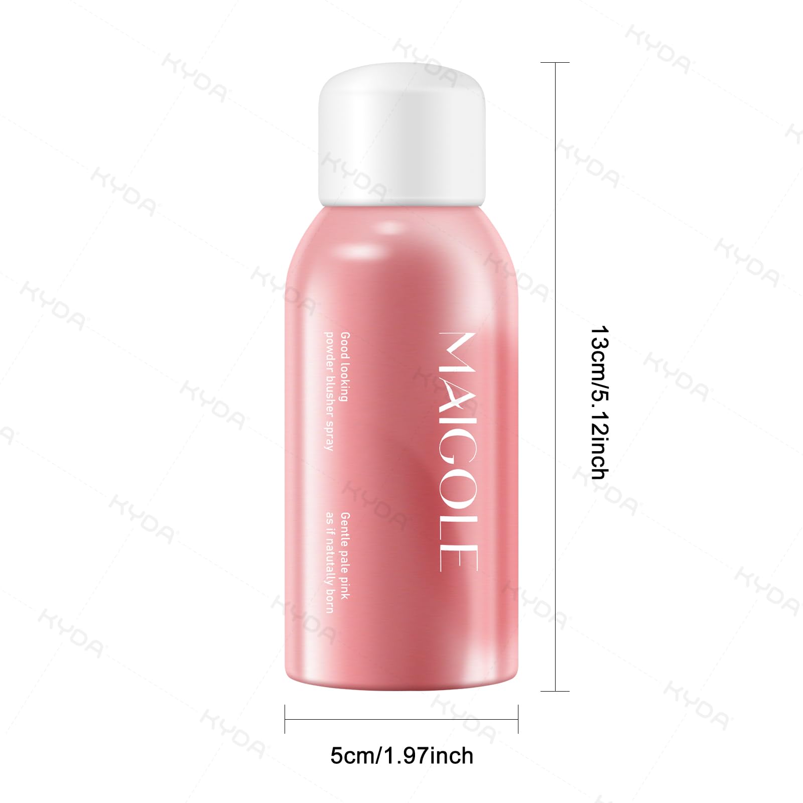 Buildable color with KYDA Liquid Blush Spray for customizable coverage