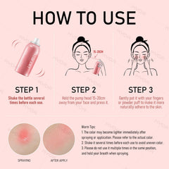 Travel-friendly KYDA blush spray packaging in a compact design
