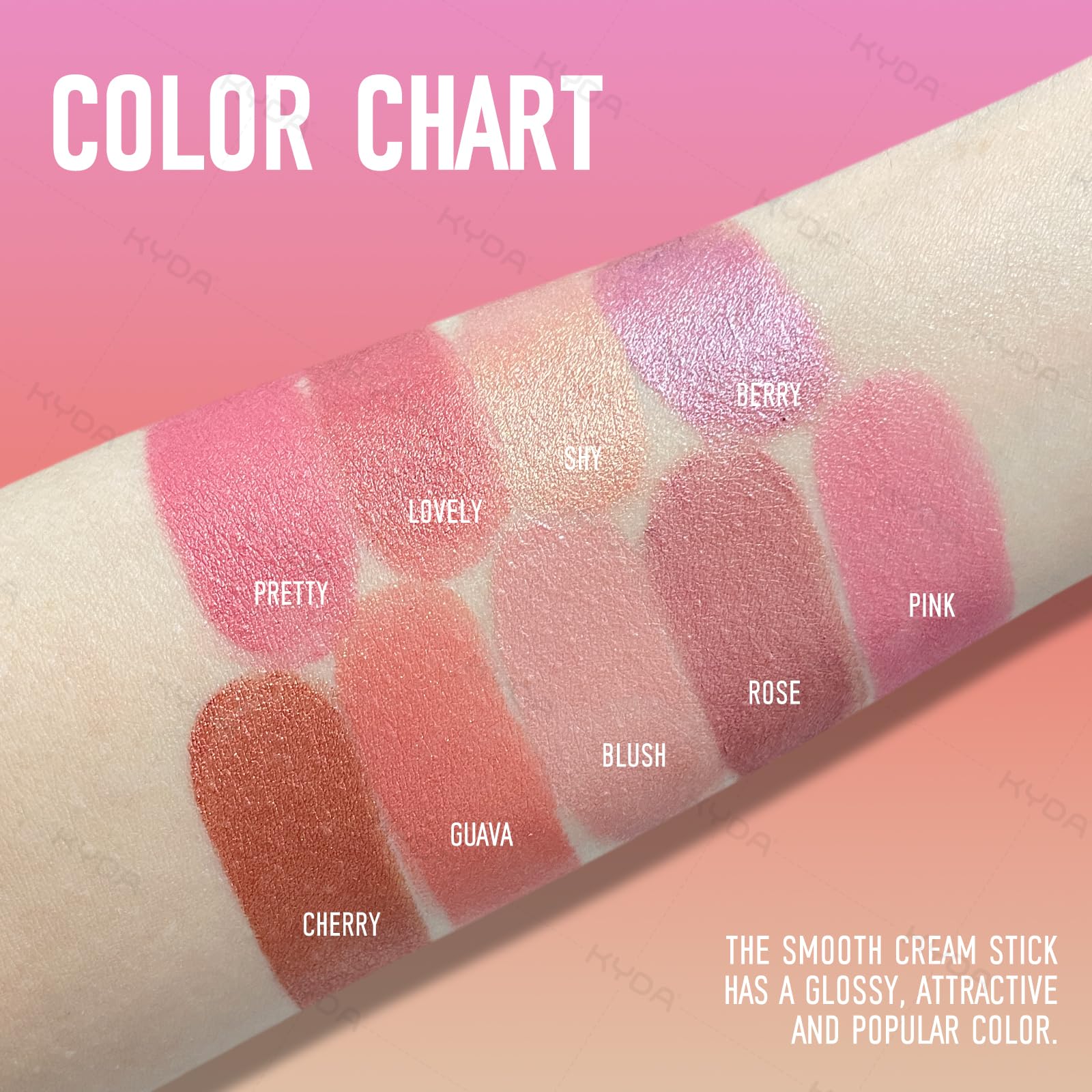 KYDA Mineral Color Balm application on cheek delivers natural radiance.