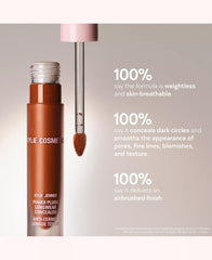 Kylie Cosmetics Power Plush Concealer applied on the under-eye area for brightness.