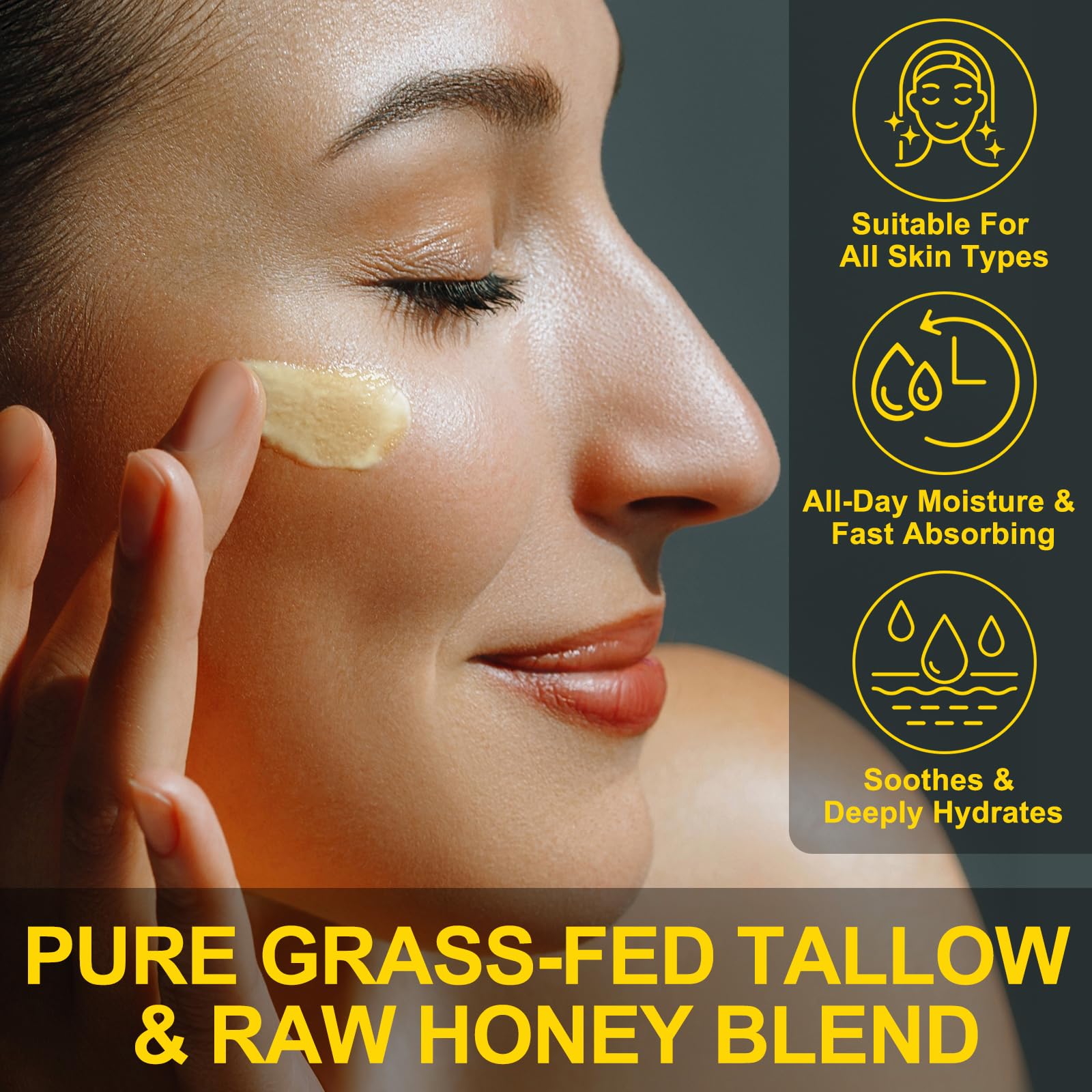 KZUO Whipped texture closeup highlights light, easy-to-apply balm.
