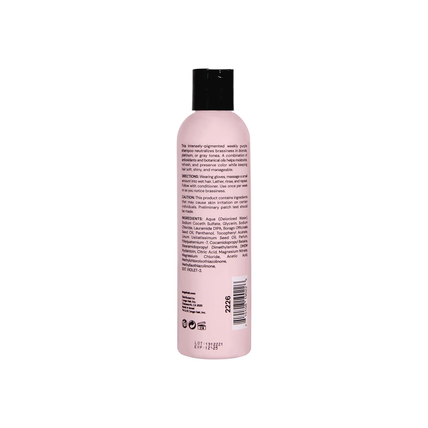 L'ANGE HAIR Violet Purple Toning Shampoo suited for all hair types.
