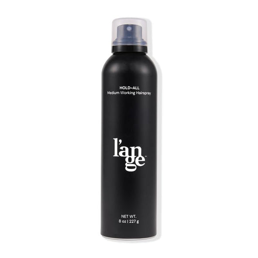 L'ANGE HAIR Hold-All bottle front demonstrates a brushable, flexible hold.