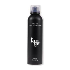 L'ANGE HAIR Hold-All bottle front demonstrates a brushable, flexible hold.
