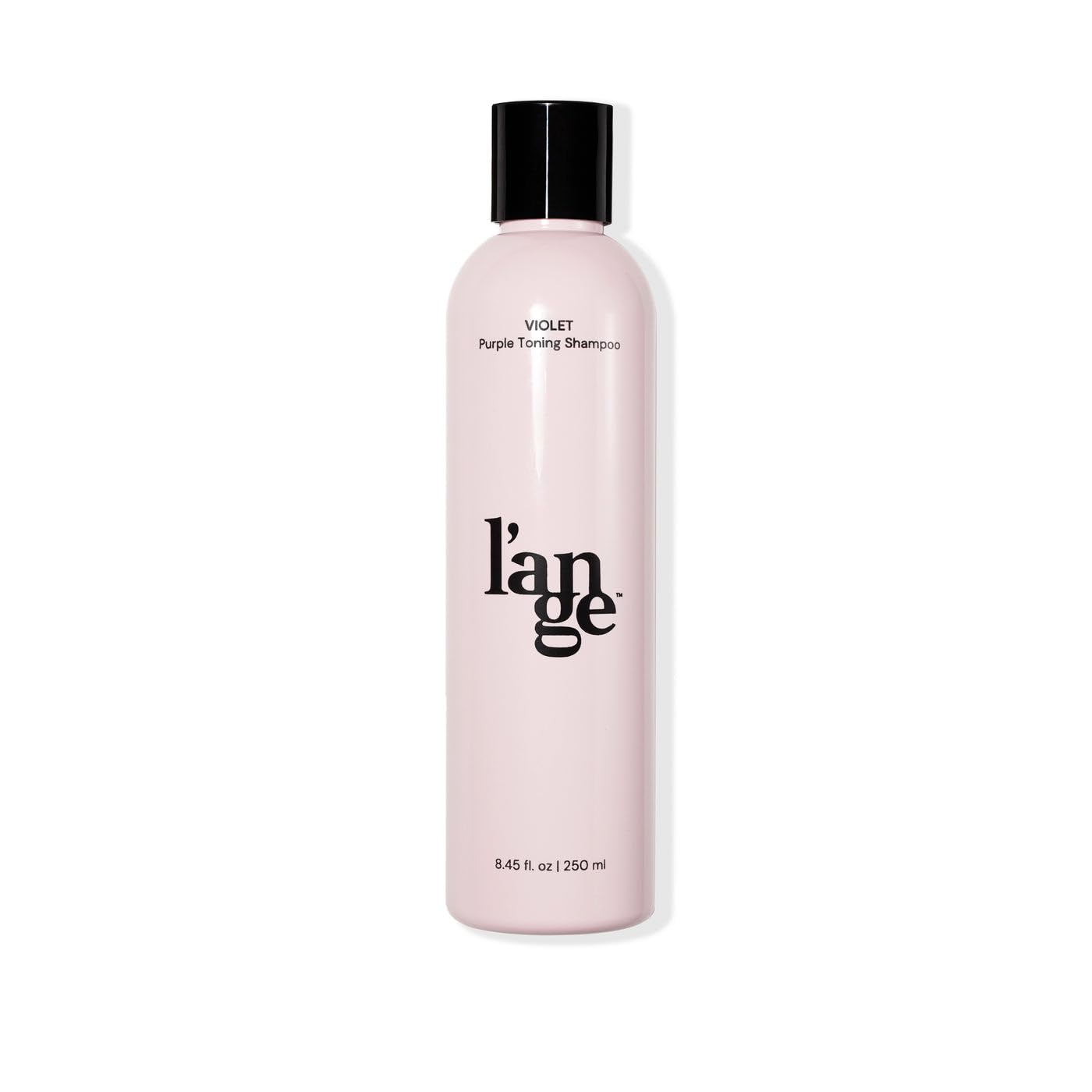 L'ANGE HAIR Violet Purple Toning Shampoo bottle neutralizes brassiness for cooler tones.