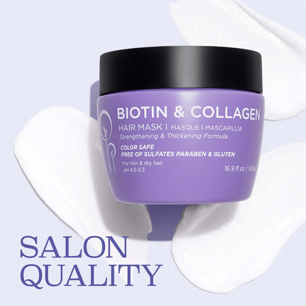 L Luseta Biotin & Collagen Hair Mask color-safe formula ready for color-treated hair care