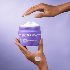 L Luseta Biotin & Collagen Hair Mask creamy texture close-up for hydration