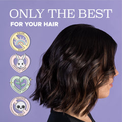L Luseta Biotin & Collagen Hair Mask applied to damp hair for 5 minutes