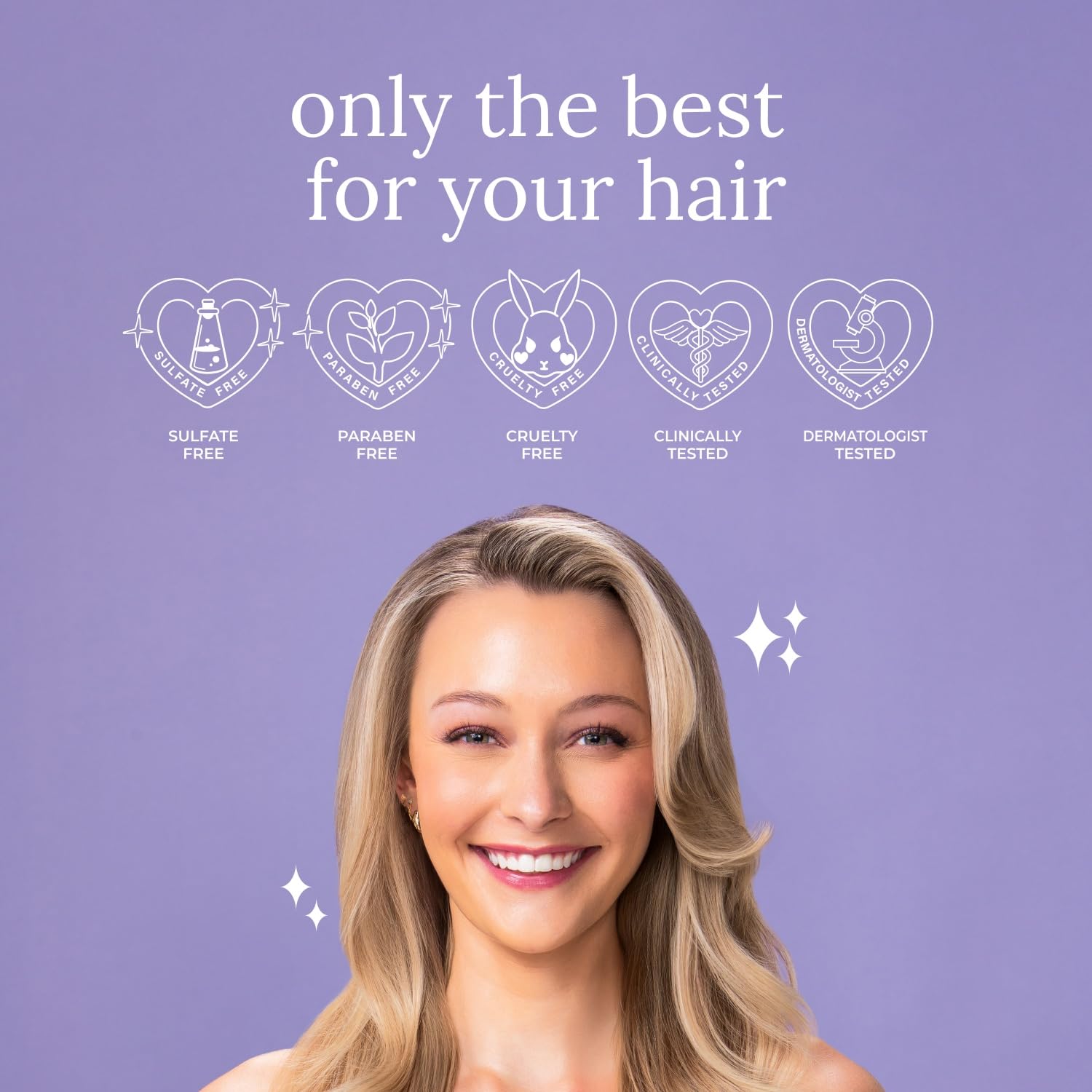 Shiny, voluminous hair close-up showcasing healthy-looking ends.
