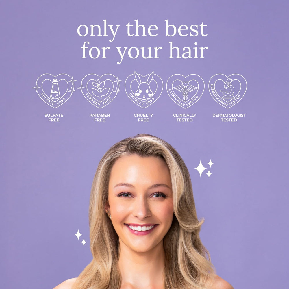 Shiny, voluminous hair close-up showcasing healthy-looking ends.