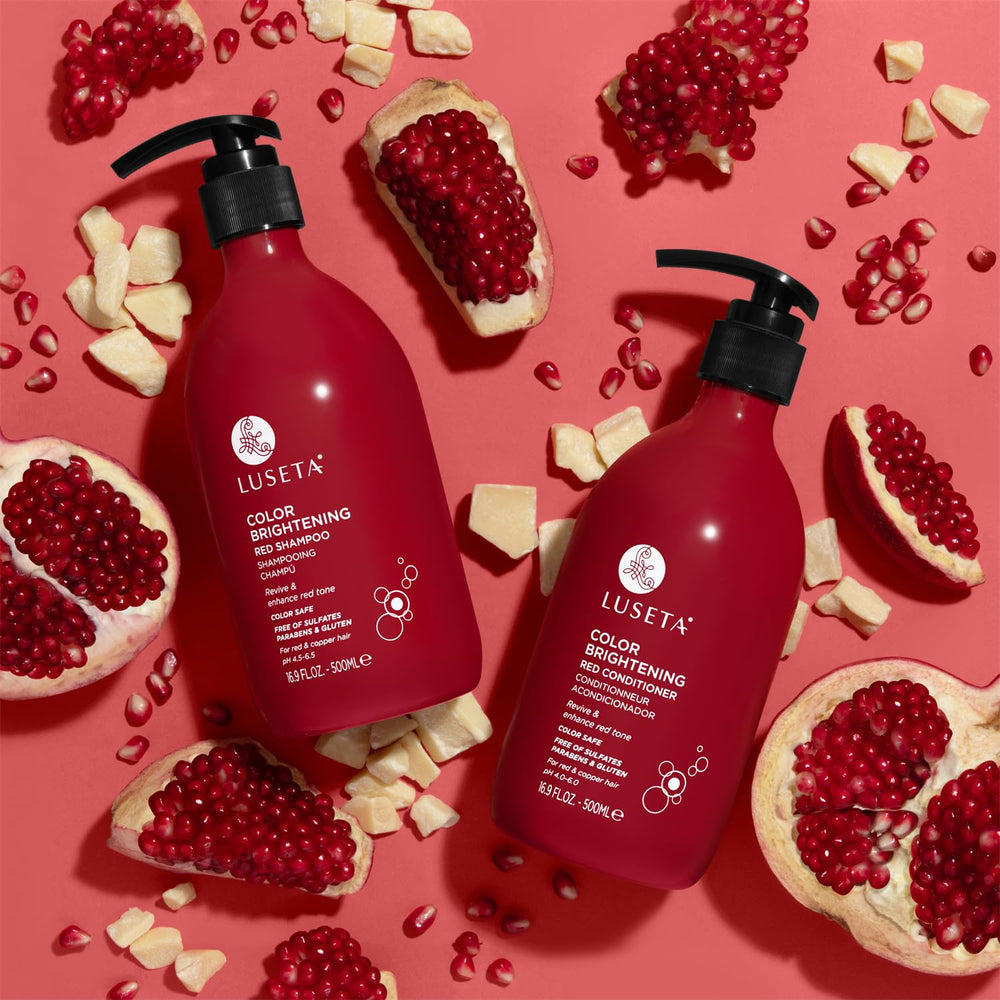 l-luseta finished-hair-red-gloss shows vibrant color and smooth texture.