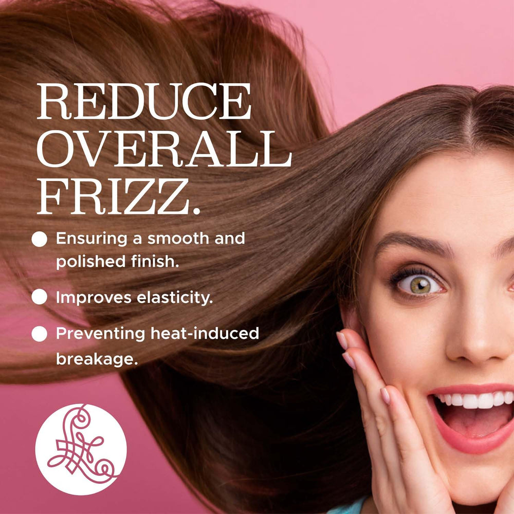 L Luseta keratin-infused spray for moisture and shine during styling.