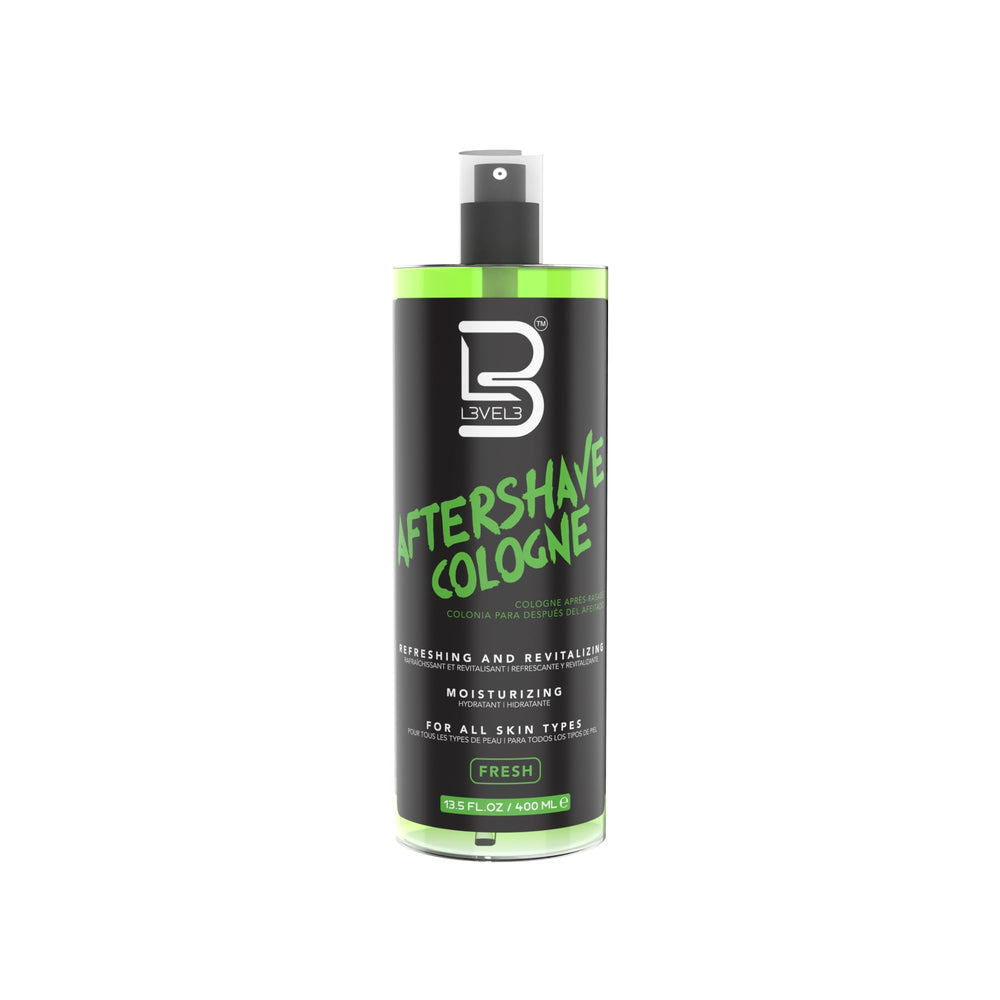 L3 Level 3 after shave spray bottle shown for post-shave care and moisturization