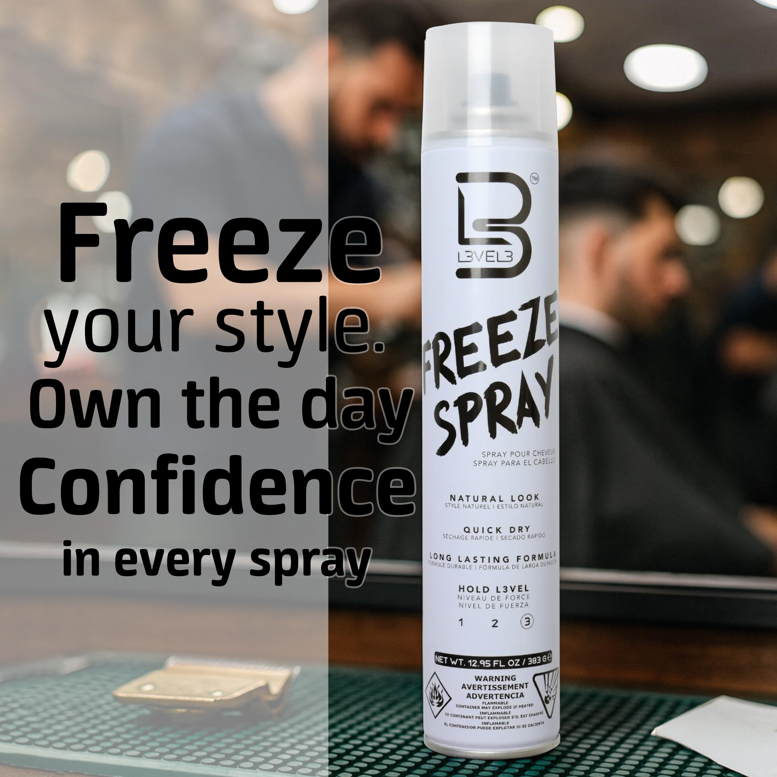 L3 Level 3 Hair Spray pack image showing two bottles