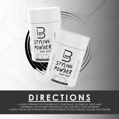 L3 Level 3 Travel Styling Powder application swatch shows easy, mess-free use
