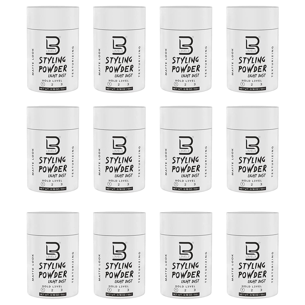 L3 Level 3 Travel Styling Powder bottle pour for natural texture and volume on the go