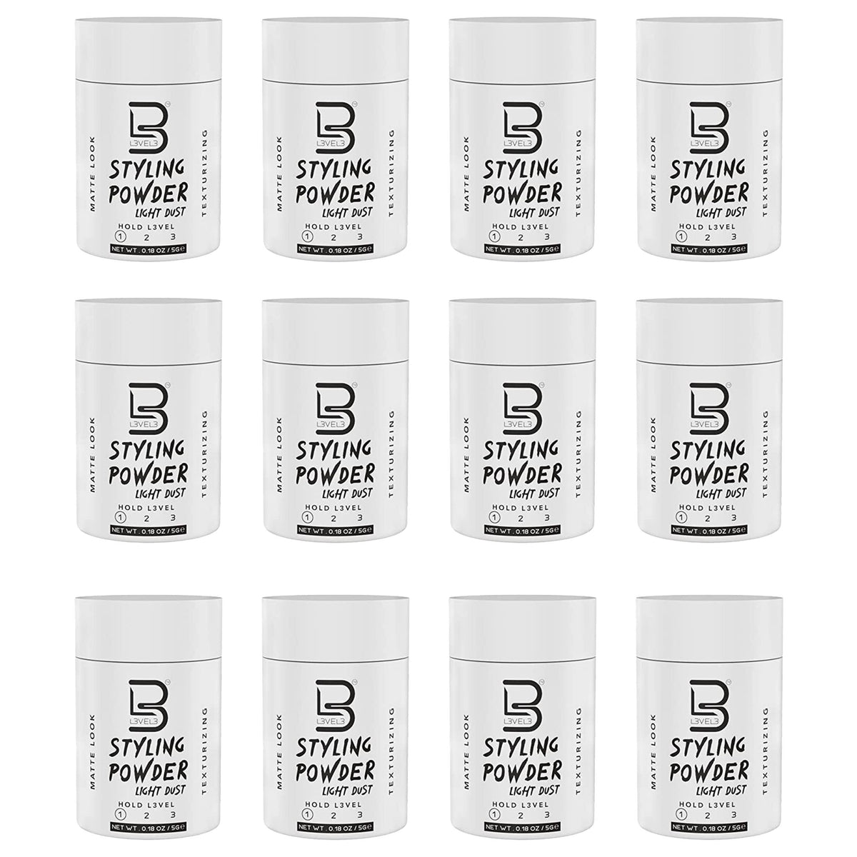 L3 Level 3 Travel Styling Powder bottle pour for natural texture and volume on the go