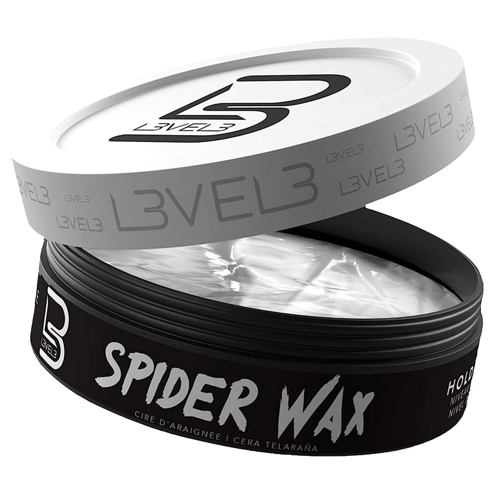 L3 Level 3 Spider Wax enhances volume and texture for fuller, enduring style.