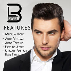 L3 matte finish model hair styled with Level 3 clay for defined texture