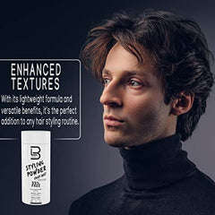 Hair with natural matte finish after using L3 powder