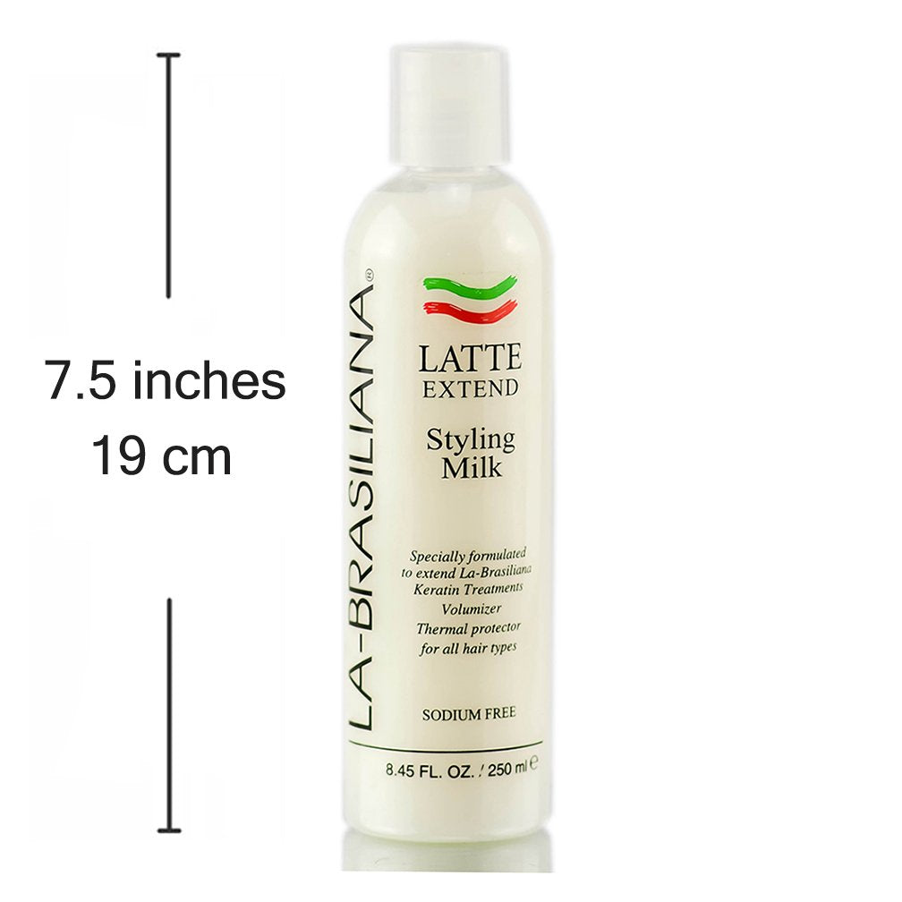 La-Brasiliana Latte Styling Milk finishing gloss and shine on hair