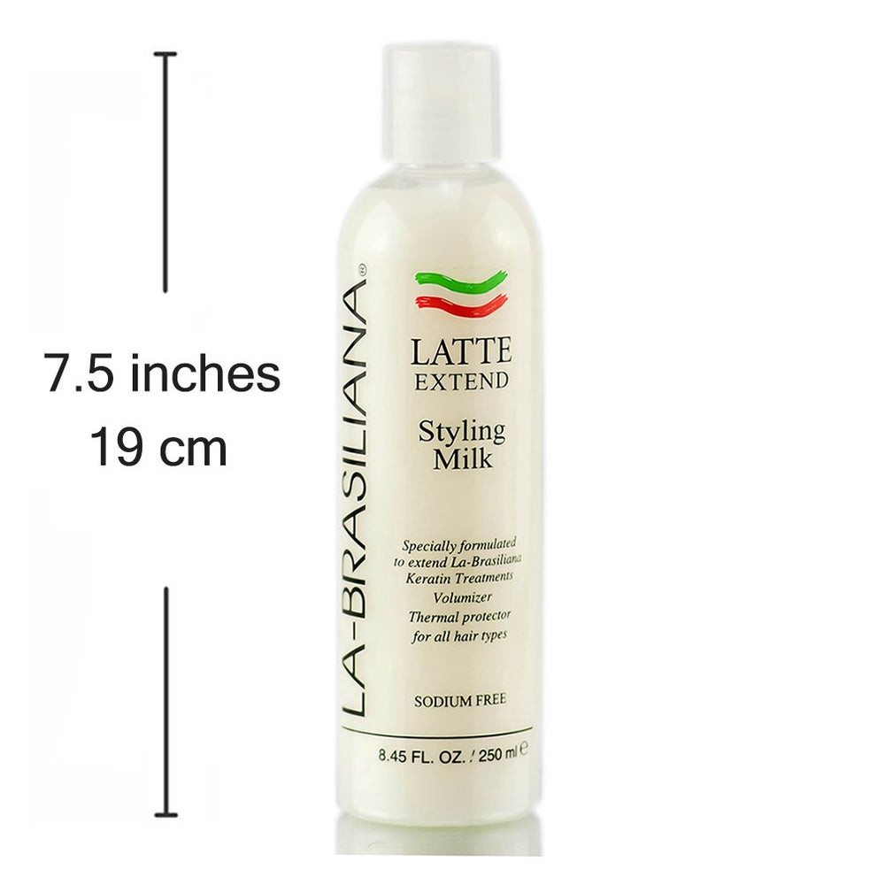 La-Brasiliana Latte Styling Milk finishing gloss and shine on hair